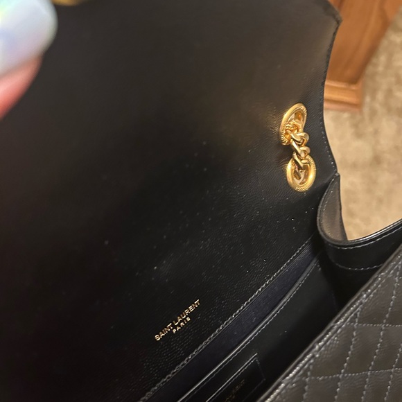 Yves Saint Laurent Bag And Wallet Bundle Black and Gold Quilted Bag And Wallet🌸 - Picture 14 of 16